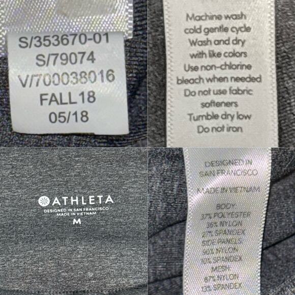 Athleta Essex Hybrid Tight Heather Women's Size Medium Gray and Black Leggings - Picture 16 of 16